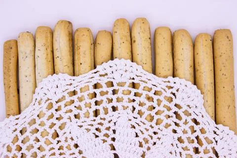 Breadsticks on light background Stock Photos