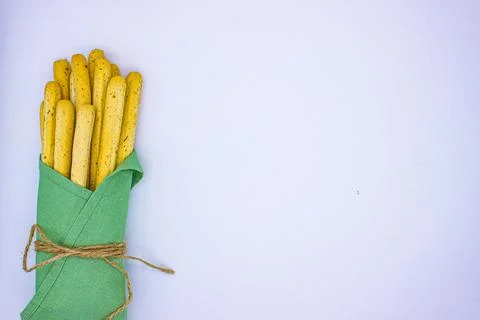 Breadsticks on light background Stock Photos