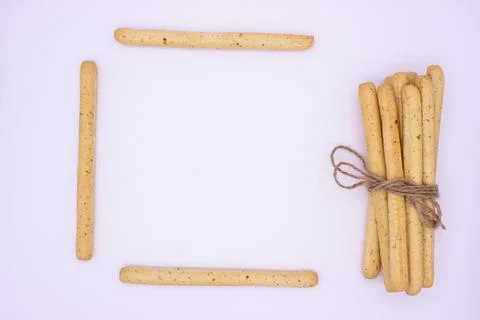 Breadsticks on light background Stock Photos