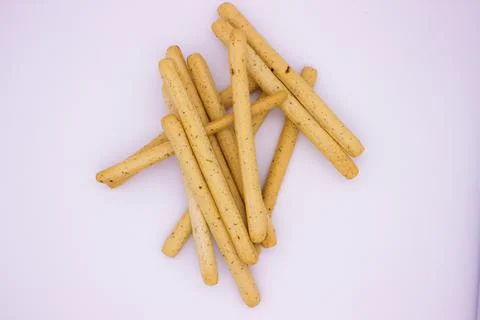 Breadsticks on light background Stock Photos