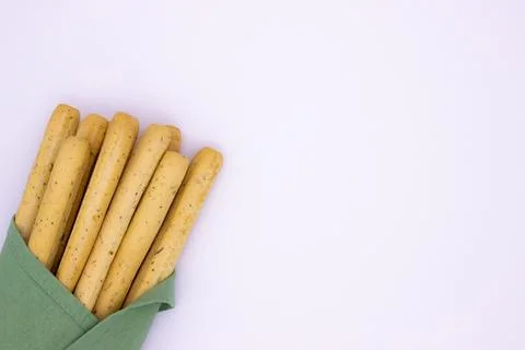 Breadsticks on light background Stock Photos
