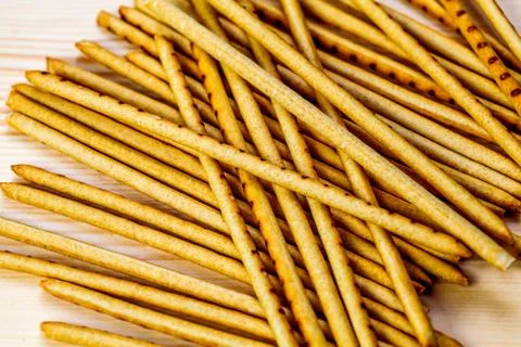 Breadsticks on the table Stock Photos