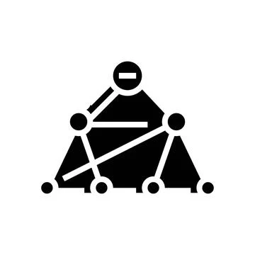 Breadth first search bfs glyph icon vector illustration イラスト素材