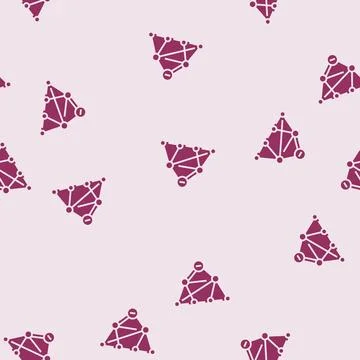 Breadth first search bfs glyph seamless pattern Illustrazione stock