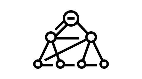 Breadth first search bfs line icon animation Stock Footage 326130166