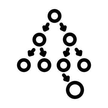 Breadth first search bfs line icon vector illustration Stock Illustration