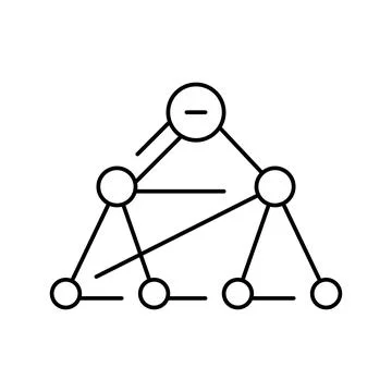 Breadth first search bfs line icon vector illustration イラスト素材