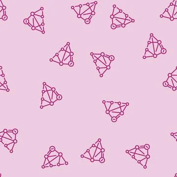 Breadth first search bfs line seamless pattern Stock Illustration