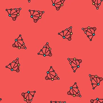 Breadth first search bfs vector seamless pattern イラスト素材