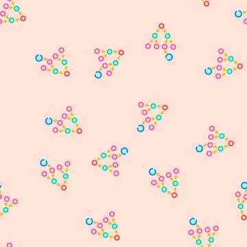 Breadth first search bfs vector seamless pattern イラスト素材