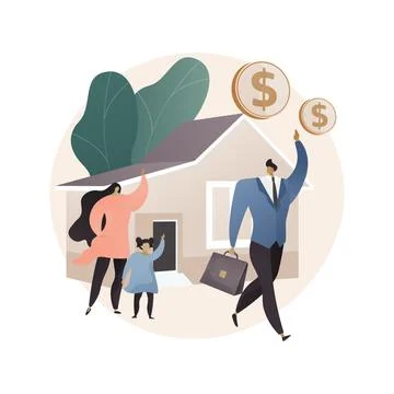 Breadwinner abstract concept vector illustration. Stock Illustration