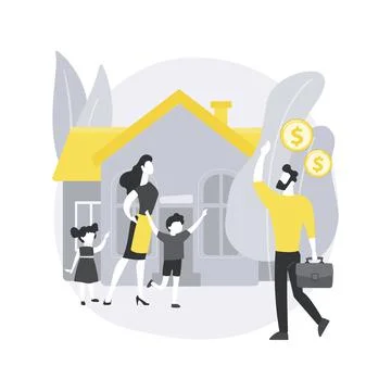 Breadwinner abstract concept vector illustration. Stock Illustration