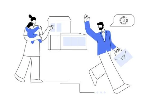 Breadwinner abstract concept vector illustration. Stock Illustration