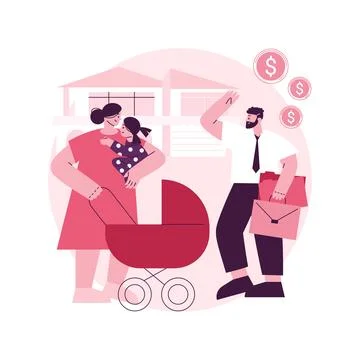 Breadwinner abstract concept vector illustration. Stock Illustration