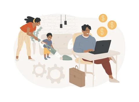 Breadwinner isolated concept vector illustration. Ilustración de archivo