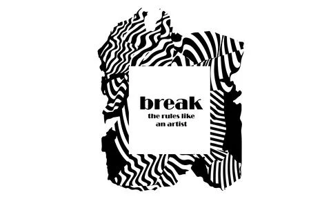 Break all rules slogan. Stock Illustration