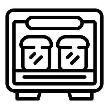 Break baking device icon outline vector. Confectionary appliance Stock Illustration