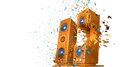 Break Beat - Explosive CG render Stock Illustration