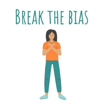 Break The Bias concept イラスト素材