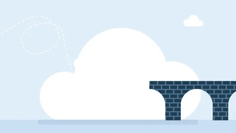 Break in the brick bridge. Brick bridge with arches stretches over calm water. Stock Footage 319815207