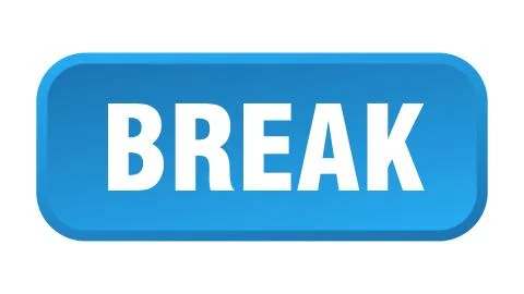 Break button. break square 3d push button Illustrazione stock