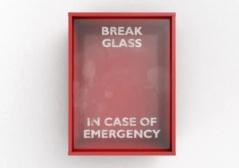 Break In Case Of Emergency Red Box Stock Illustration