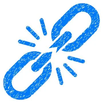 Break Chain Link Grainy Texture Icon 스톡 일러스트