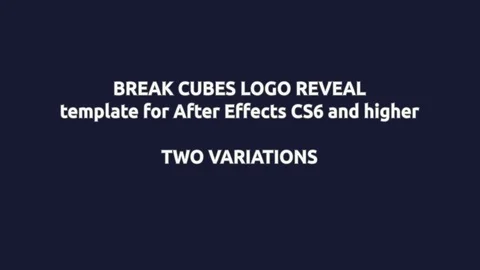 Break cubes wall logo reveal Stock After Effects