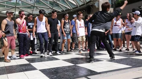 Break dance battle, teens Stock-Footage 53088846