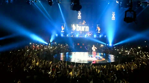Break-dance show Burn Battle School 2014 in Kiev, Ukraine. Stock Footage 41477449