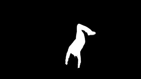 Break Dance Silhouette 01 Stock Footage 33913345