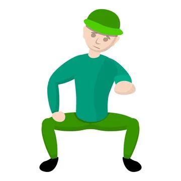 Break dance spider move icon, cartoon style 스톡 일러스트
