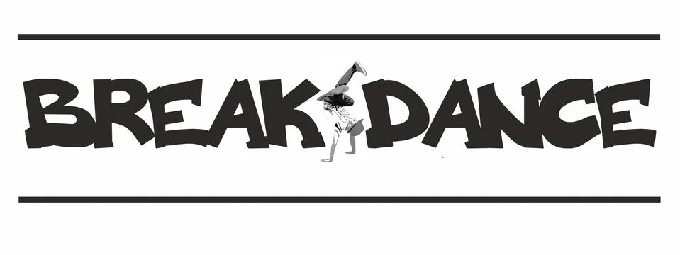 Break dance title,background Stock Illustration