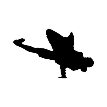 Break dancer icon. Simple style break dance lessons course big sale poster .. Stock-Illustration