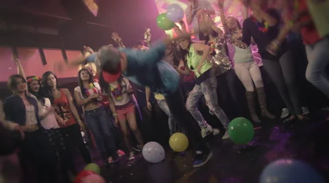 Break dancer  in a Party Stock Footage 46292222