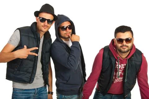 Break dancers gesturing Stock Photos