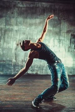 Break dancing man Stock Photos