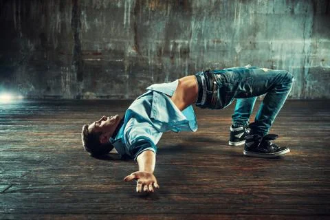 Break dancing man Stock Photos