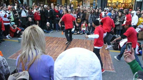 Break Dancing on the Street 4 Stock Footage 647074