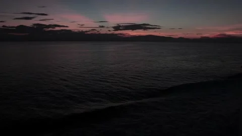 Break of Dawn in the Sea Stock Footage 185918531