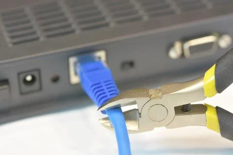 Break down network connection Stock Photos