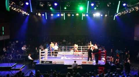 Break during boxing match in hall BARVIKHA LUXURY VILLAGE Stock Footage 7759087