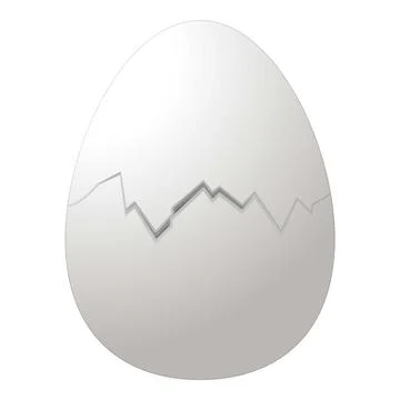 Break egg icon cartoon vector. Broken eggshell Stock Illustration