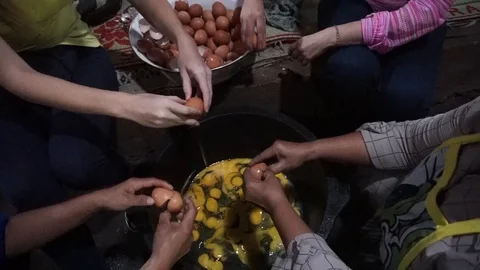 Break eggs Stock Footage 103937887