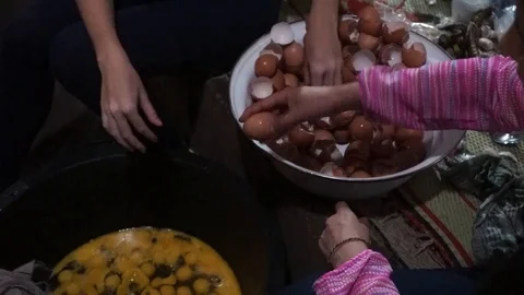 Break eggs Stock Footage 104082140