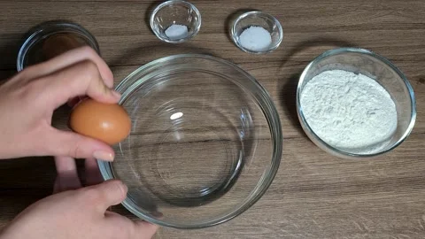 Break eggs Stock Footage 164155708