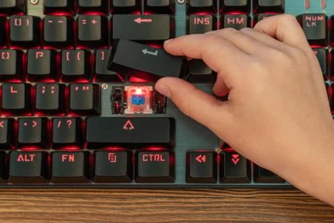 Break enter key Foto stock