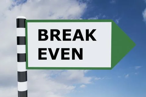 Break Even concept Stock Illustration