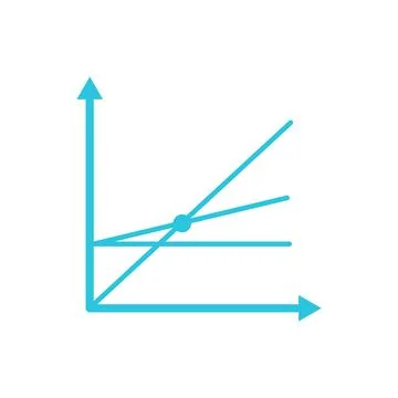 Break even point. Graphical Analysis chart. From blue icon set. Stock Illustration