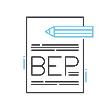 Break even point line icon, outline symbol, vector illustration, concept sign Illustrazione stock